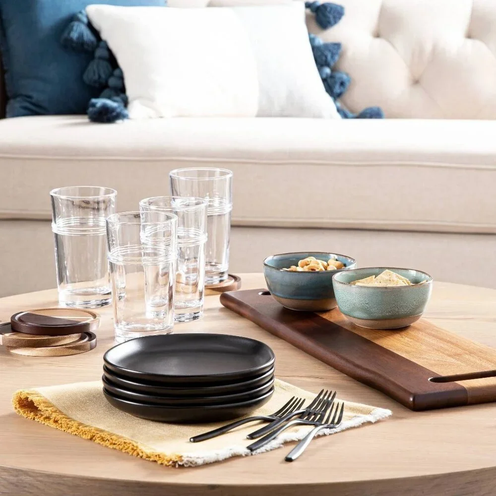 4pk Acacia‎ Wood Coaster Set - Hearth & Hand Magnolia, Target